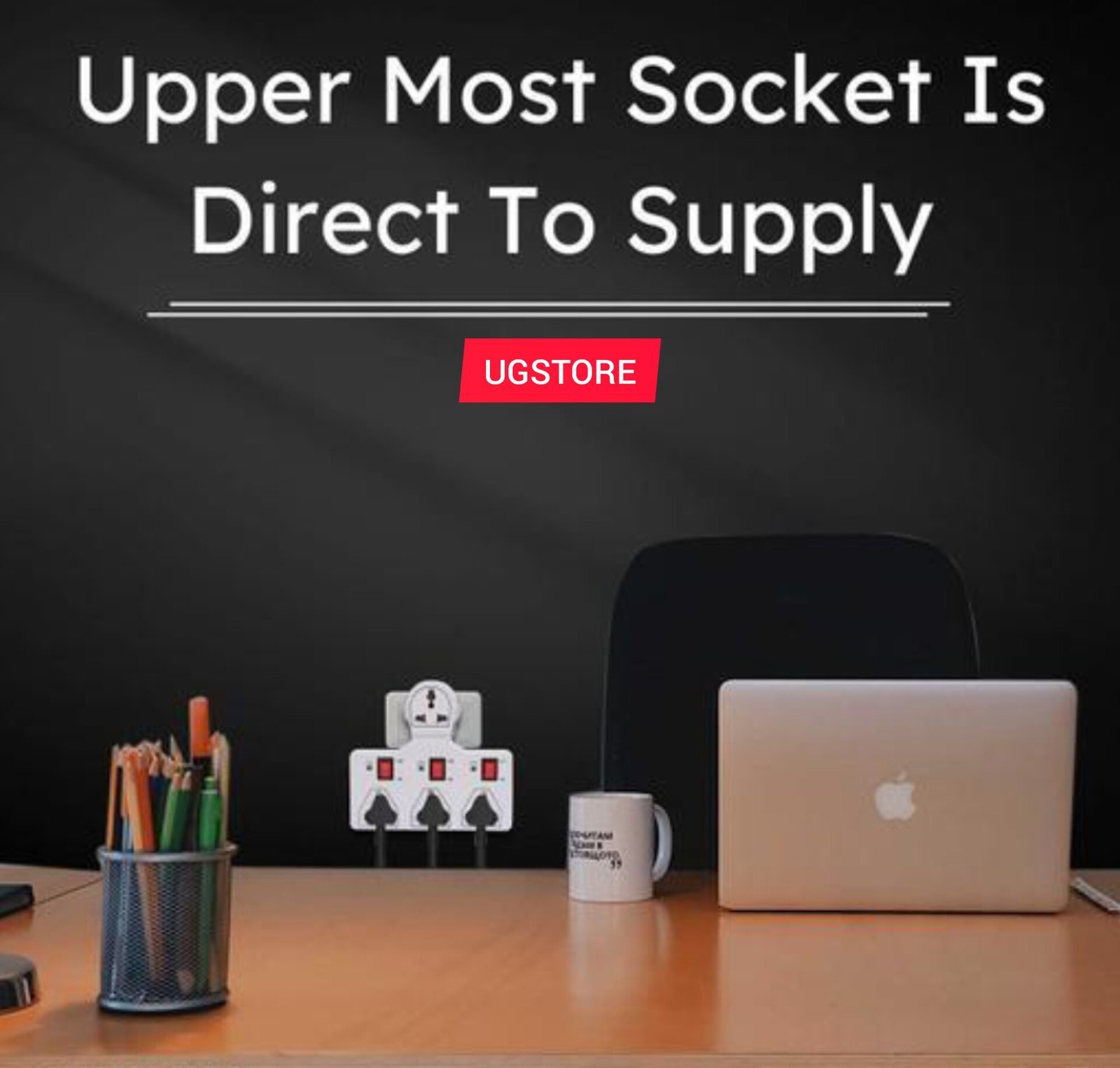 UGSTORE 4 Port 3 switches Extension Chords for Laptop Printer and Mobile Charging - Image 2