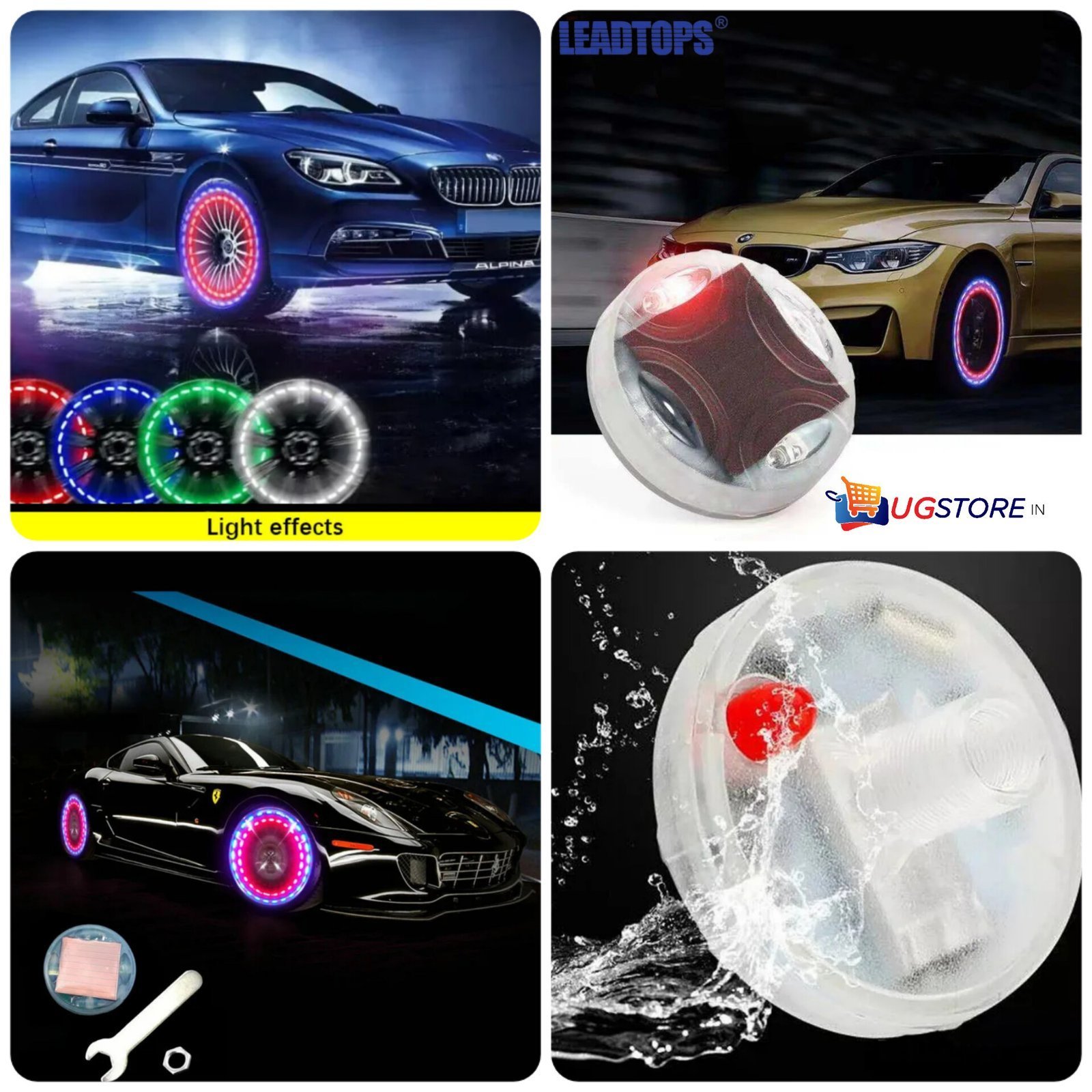 UGSTORE Cycle, Car Bike tyre rim valve light solar charge- pack of 1 - Image 4