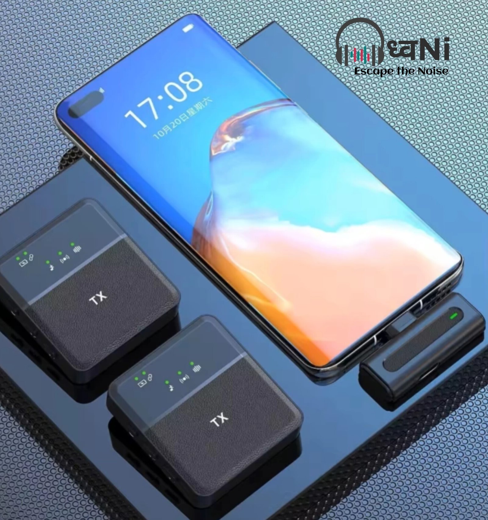 ध्वNi Dhwani SX31 Wireless Microphone with Receiver |360° Noise Reduction & 20M Long Range Lapel Mic for Video Recording YouTube Vlogging | Plug & Play Compatible with iPhone All Type C Smartphones - Image 4