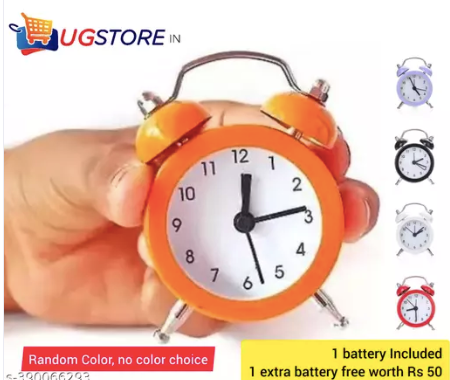 UGSTORE Cute Alarm Clock for Desk, Bedroom, Decor - 1 extra battery included