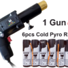 UGSTORE Cold Pyro Gun with 6 Cold Pyro for wedding party birthday marriage celabration- battery operated