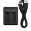 Dual Slot USB Charger Compatible with Gopro hero 8/7/6/5 with USB Cable