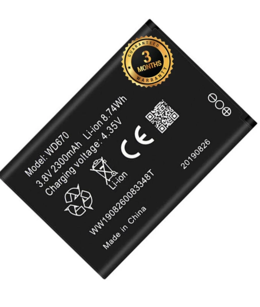 Original WD670 Battery for ZTE Jiofi 2 m2 Reliance Router WIPOD Hotspot 4G LTE 850 1800 Airtel ZTE4G Hotspot (2300mAh) - Pack of 2 - Image 3
