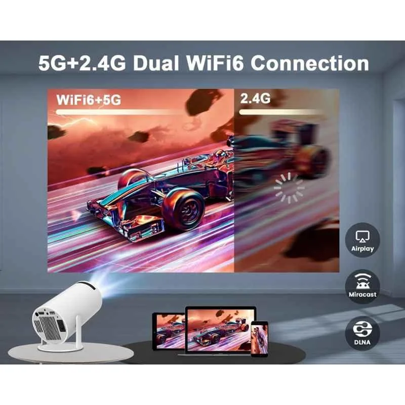 UGSTORE 4500 lm Wi-Fi & Bluetooth Portable Mini Home Theater LED Projector - Image 4