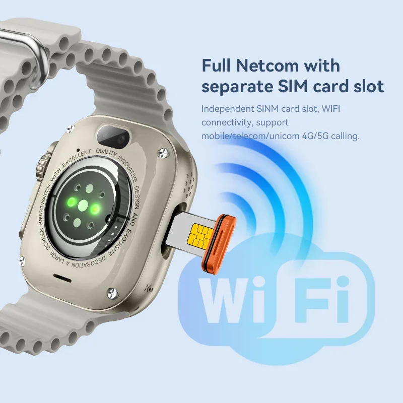 ध्वNi (Dhwani)HW Ultra 2 5G Android Front & Back Camera Smart watch 4GB/64GB - Image 3