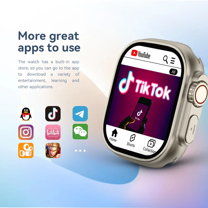 ध्वNi (Dhwani)HW Ultra 2 5G Android Front & Back Camera Smart watch 4GB/64GB - Image 6