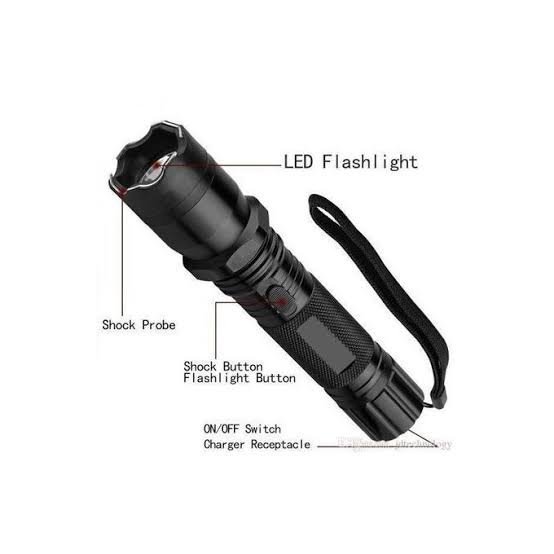 UGSTORE Current Torch Shock torch Flashlight With Shock Feature Current Rechargable Torch for Safety with built in laser light - Image 2