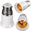 Ugstore Pack Of 2 B22 To E27 Screw Base Socket Ceramic Lamp Holder Light Bulb Adapter