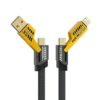 UGSTORE USB C Cable [PD 65W 4 in 1 Fast Charging Cable] Flat Nylon Braided USB C to USB C Charger Cord with Data Transfer, Universal Charging Combo Type C/USB A/L Port, for iPhone/iPad/MacBook/Samsung,1 Meter