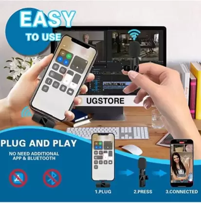 UGSTORE K8 Wireless Bluetooth Microphone for Youtubers, Reels, Vlogs - Type C Phones Android Phones and iPhones - Image 3