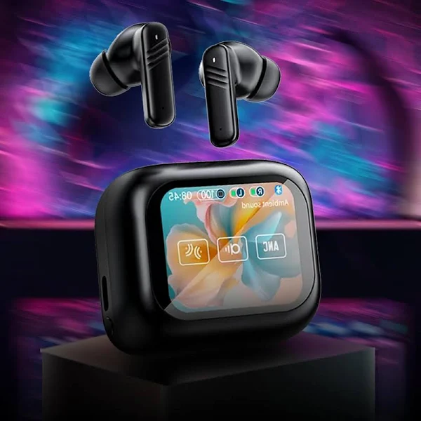ध्वNi (Dhwani) GEN PODS ANC+ENC Earbuds TWS with Built-in MIC, Touch Display, 60 hrs of Play Bluetooth Headset (True Wireless) - Image 2